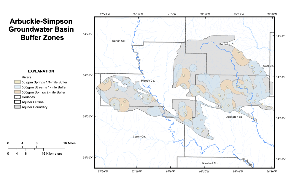 Arbuckle-Simpson Groundwater Basin Buffer Zones