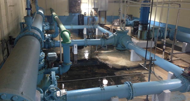 Hugo water plant pipe room, 2015